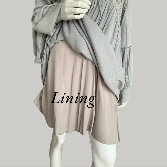 ALTER’D STATE GRAY BOHO LACE BODICE LONG SLEEVE MIDI DRESS. WOMEN’S SIZE SMALL - Picture 7 of 9